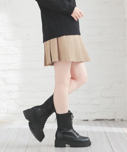 Honeys（ハニーズ）の「ミニプリーツスカート（スカート・レディース・キャメル/杢グレー/ブラック・SS/S/M/L/LL）」の18枚目の写真