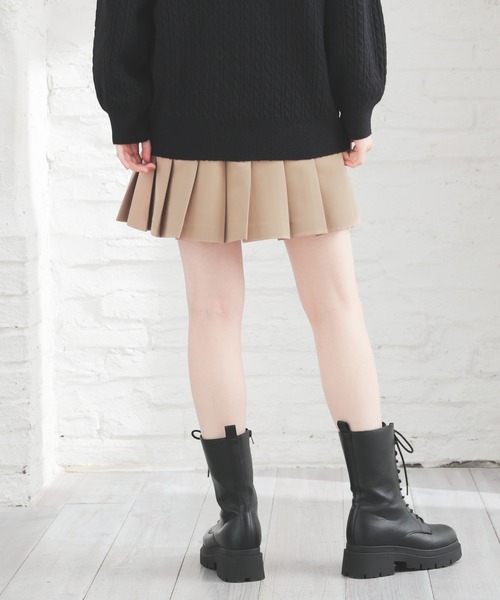 Honeys（ハニーズ）の「ミニプリーツスカート（スカート・レディース・キャメル/杢グレー/ブラック・SS/S/M/L/LL）」の19枚目の写真