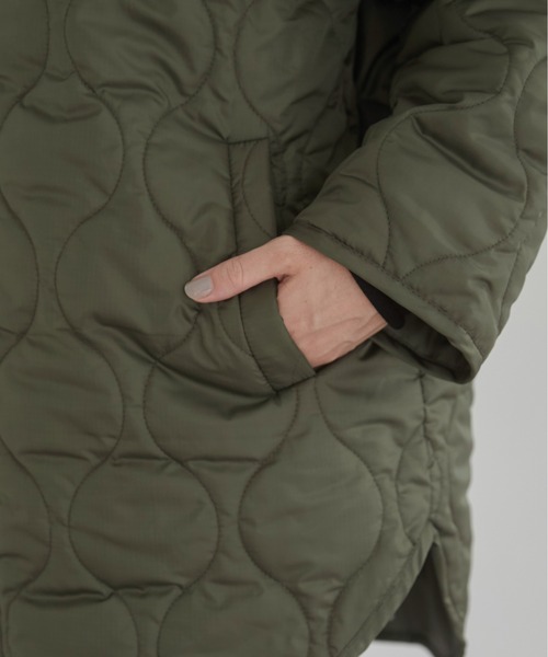 ANGIE（アンジー）の「キルティングジャケット（ノーカラージャケット・レディース・ベージュ/ブラック/カーキ・FREE）」の8枚目の写真