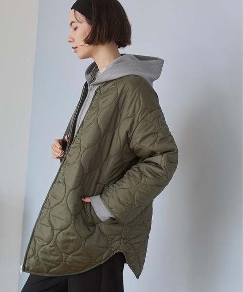 セール】キルティングジャケット（ノーカラージャケット）｜ANGIE