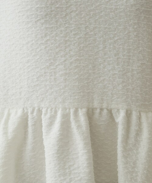 OPAQUE.CLIP（オペークドットクリップ）の「◆ふくれジャカードペプラムブラウス【洗濯機洗い可】（シャツ/ブラウス・レディース・ブラック/ブルー/ホワイト・36/38/40/42）」の7枚目の写真