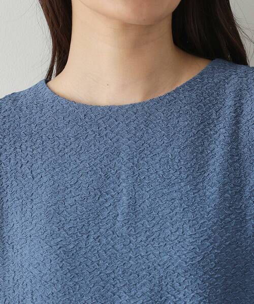 OPAQUE.CLIP（オペークドットクリップ）の「◆ふくれジャカードペプラムブラウス【洗濯機洗い可】（シャツ/ブラウス・レディース・ブラック/ブルー/ホワイト・36/38/40/42）」の19枚目の写真