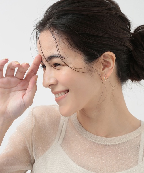 CALIN STANDARD(カリンスタンダード)の「◆金属アレルギー対応◆◆made in japan◆【痛くない】【落ちにくい】【ストレスフリーな着け心地】スリムビジュー ミニループフィットイヤリング(イヤリング・レディース・ゴールド/ピンクゴールド/シルバー・FREE)」の9枚目の写真