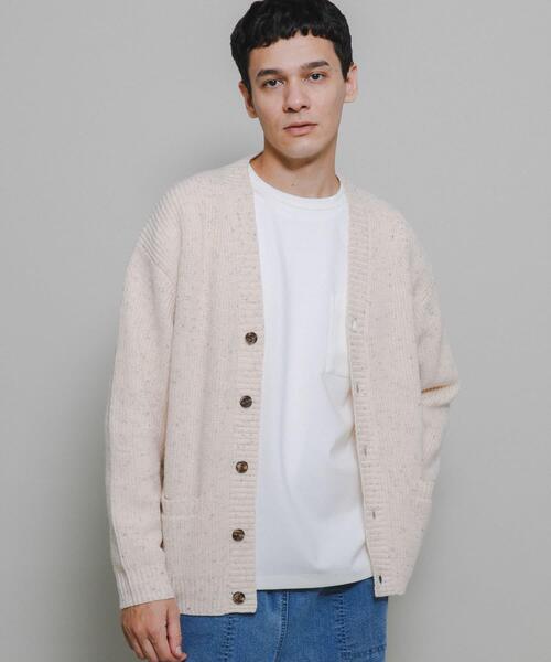 URBAN RESEARCH Sonny Label(アーバンリサーチサニーレーベル)の「ウォッシャブルウール混ネップカーディガン(カーディガン/ボレロ・メンズ・アイボリー/グリーン/ネイビー・MEDIUM/LARGE)」の2枚目の写真