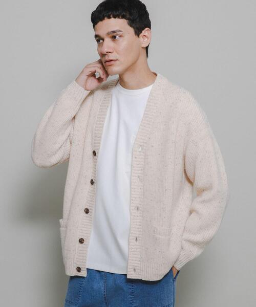 URBAN RESEARCH Sonny Label(アーバンリサーチサニーレーベル)の「ウォッシャブルウール混ネップカーディガン(カーディガン/ボレロ・メンズ・アイボリー/グリーン/ネイビー・MEDIUM/LARGE)」の5枚目の写真