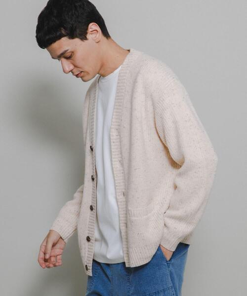 URBAN RESEARCH Sonny Label(アーバンリサーチサニーレーベル)の「ウォッシャブルウール混ネップカーディガン(カーディガン/ボレロ・メンズ・アイボリー/グリーン/ネイビー・MEDIUM/LARGE)」の6枚目の写真