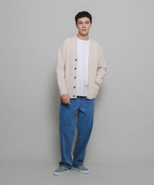 URBAN RESEARCH Sonny Label(アーバンリサーチサニーレーベル)の「ウォッシャブルウール混ネップカーディガン(カーディガン/ボレロ・メンズ・アイボリー/グリーン/ネイビー・MEDIUM/LARGE)」の9枚目の写真