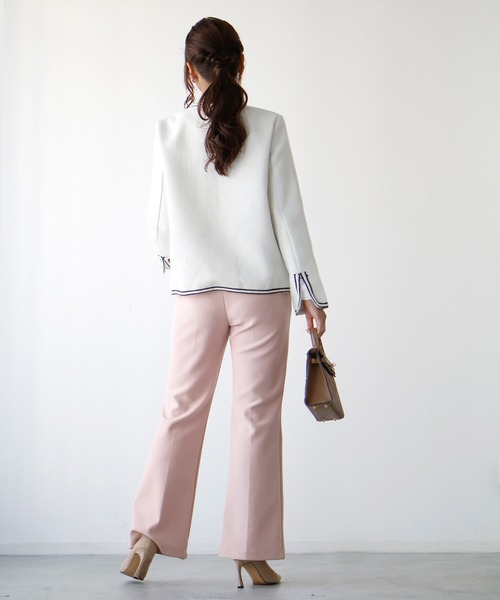 新しいツイードお仕事ジャケット華やぎをプラス（ノーカラージャケット）｜Ehre style（エーレスタイル）