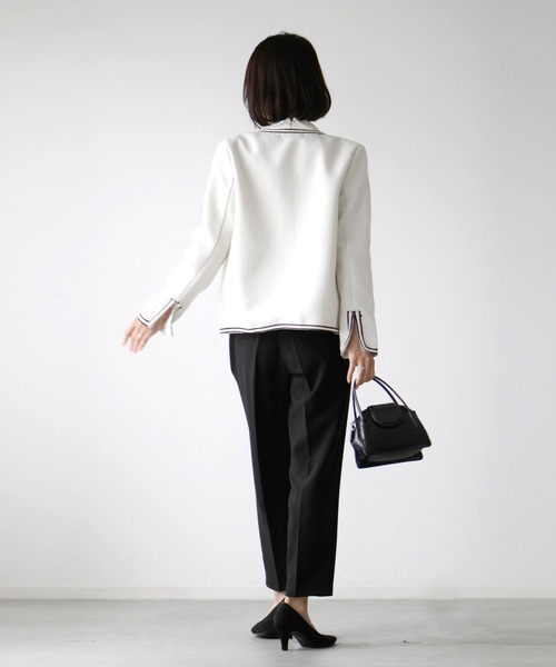 新しいツイードお仕事ジャケット華やぎをプラス（ノーカラージャケット）｜Ehre style（エーレスタイル）