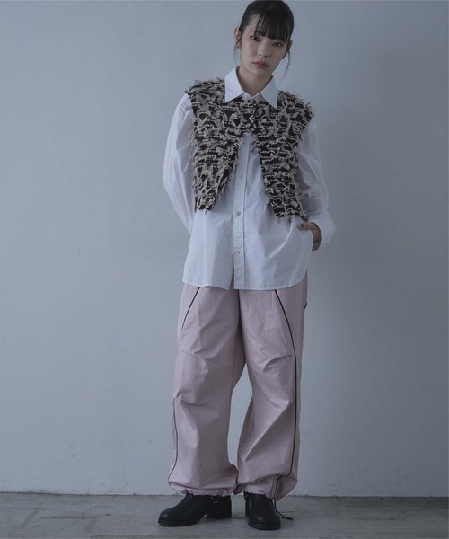 miette（ミエット）の「前後2wayチュールジャガードベスト（ベスト・レディース・ブラウン/ブラック/ブルー・FREE）」の18枚目の写真