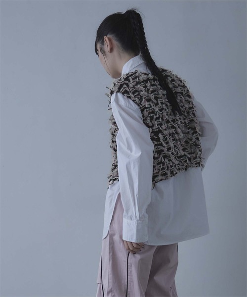 miette（ミエット）の「前後2wayチュールジャガードベスト（ベスト・レディース・ブラウン/ブラック/ブルー・FREE）」の19枚目の写真