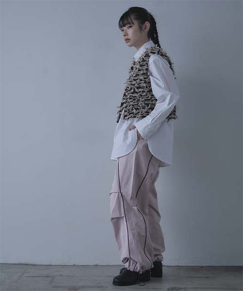 miette（ミエット）の「前後2wayチュールジャガードベスト（ベスト・レディース・ブラウン/ブラック/ブルー・FREE）」の21枚目の写真