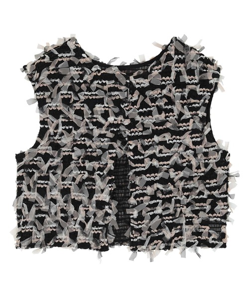 miette（ミエット）の「前後2wayチュールジャガードベスト（ベスト・レディース・ブラウン/ブラック/ブルー・FREE）」の13枚目の写真