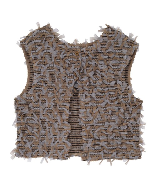 miette（ミエット）の「前後2wayチュールジャガードベスト（ベスト・レディース・ブラウン/ブラック/ブルー・FREE）」の14枚目の写真