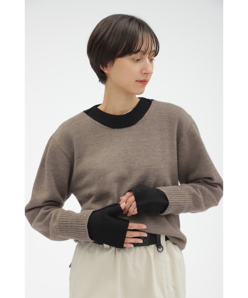 MHL.（エムエイチエル）の「FELTED DRY WOOL（手袋・レディース・オリーブ/ブラック/ベージュ・FREE）」の4枚目の写真