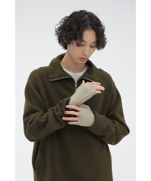 MHL.（エムエイチエル）の「FELTED DRY WOOL（手袋・レディース・オリーブ/ブラック/ベージュ・FREE）」の10枚目の写真