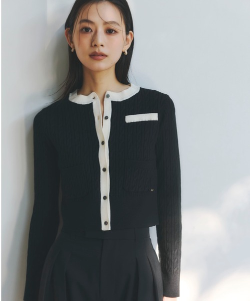 ZOZO限定カラー】リトルケーブルニットカーディガン
