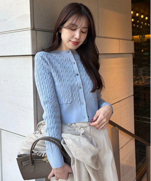 ZOZO限定商品＆限定カラー】リトルケーブルニットカーディガン