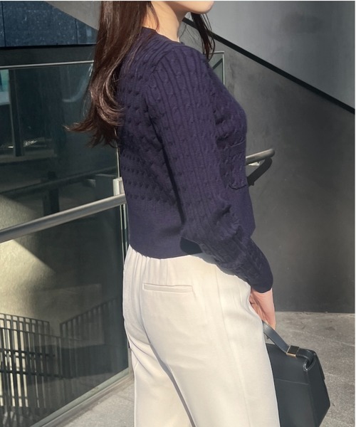 ZOZO限定商品＆限定カラー】リトルケーブルニットカーディガン