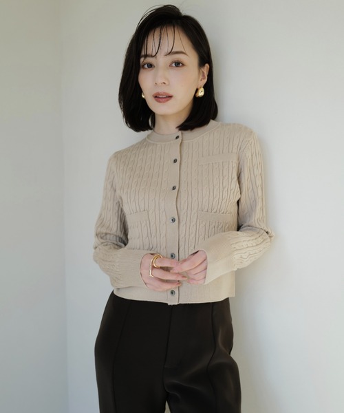ZOZO限定商品＆限定カラー】リトルケーブルニットカーディガン