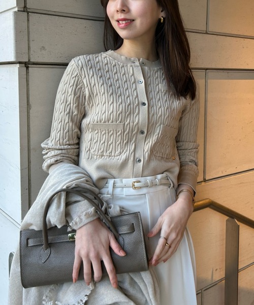 ZOZO限定商品＆限定カラー】リトルケーブルニットカーディガン