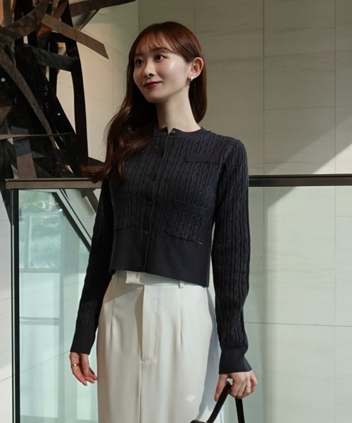 ZOZO限定商品＆限定カラー】リトルケーブルニットカーディガン