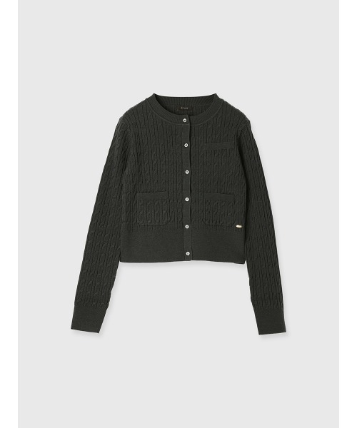 リトルケーブルニットカーディガン anuans カーディガン 「ZOZO限定商品」リトルケーブルニット
