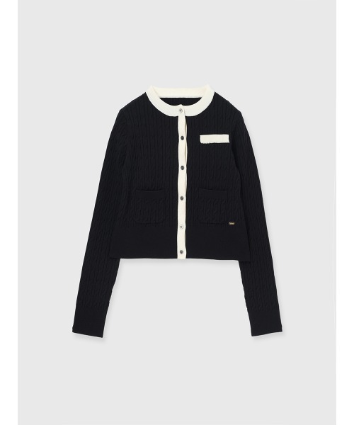 リトルケーブルニットカーディガン USAGI ONLINE限定カラー】リトルケーブルニットカーディガン