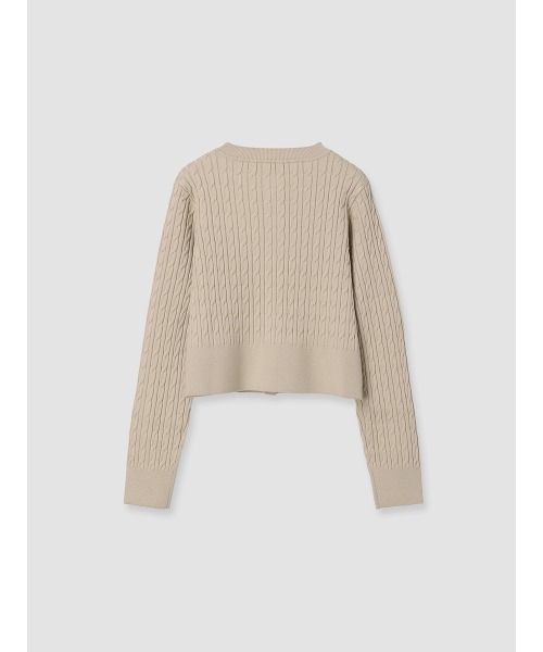 美品♡anuans 【限定カラー 】リトルケーブルニットカーディガン ベージュ ZOZO限定商品】リトルケーブルニットカーディガン（カーディガン