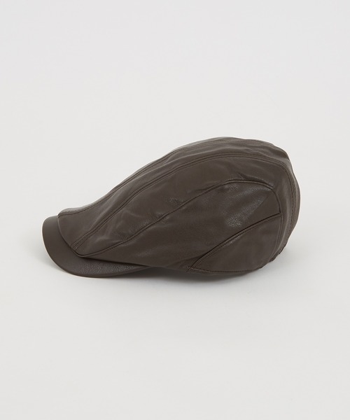 improves(インプローブス)の「合成皮革 ハンチング(ハンチング/ベレー帽・メンズ・ダークブラウン/ブラック・FREE)」の6枚目の写真