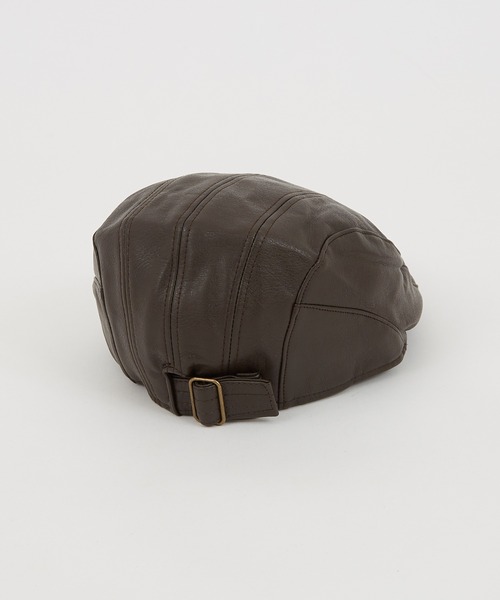 improves(インプローブス)の「合成皮革 ハンチング(ハンチング/ベレー帽・メンズ・ダークブラウン/ブラック・FREE)」の7枚目の写真