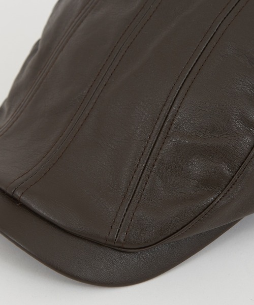 improves(インプローブス)の「合成皮革 ハンチング(ハンチング/ベレー帽・メンズ・ダークブラウン/ブラック・FREE)」の10枚目の写真