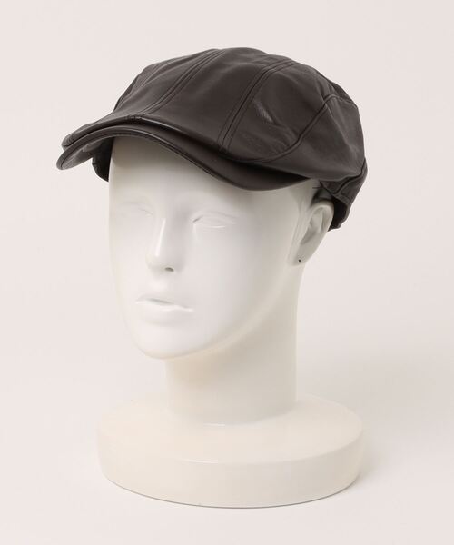 improves(インプローブス)の「合成皮革 ハンチング(ハンチング/ベレー帽・メンズ・ダークブラウン/ブラック・FREE)」の4枚目の写真