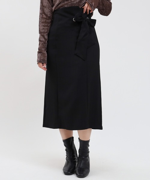TRUDEA(トルディア)の「ウエストリボンスカート(スカート・レディース・チャコールグレー/ブラック・SMALL/MEDIUM)」の9枚目の写真