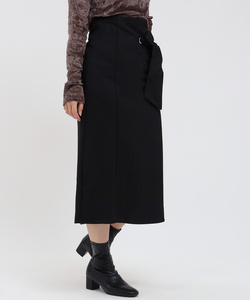 TRUDEA(トルディア)の「ウエストリボンスカート(スカート・レディース・チャコールグレー/ブラック・SMALL/MEDIUM)」の5枚目の写真