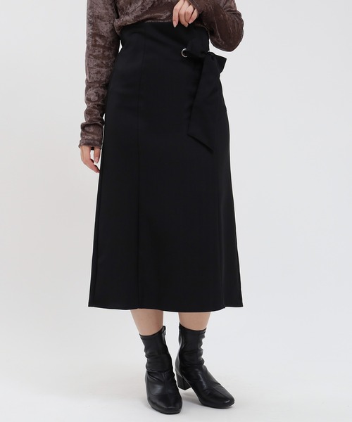 TRUDEA(トルディア)の「ウエストリボンスカート(スカート・レディース・チャコールグレー/ブラック・SMALL/MEDIUM)」の6枚目の写真