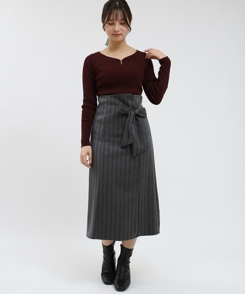 TRUDEA(トルディア)の「ウエストリボンスカート(スカート・レディース・チャコールグレー/ブラック・SMALL/MEDIUM)」の15枚目の写真