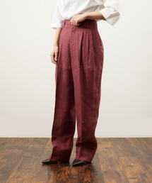 JANESMITH（ジェーンスミス）の「JANESMITH ジェーンスミス / TUCK PANTS リネンタックテーパードスラックス / 9SPT-#904L（スラックス）」