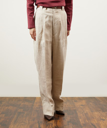 JANESMITH（ジェーンスミス）の「JANESMITH ジェーンスミス / TUCK PANTS リネンタックテーパードスラックス / 9SPT-#904L（スラックス）」