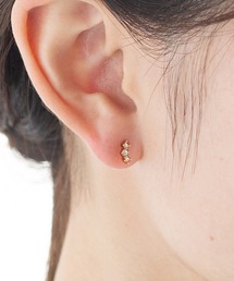 クリアスリーストーンピアス(ニッケルフリー、チタンポスト)(187-49103)JELLY BEANS(ジェリービーンズ)
