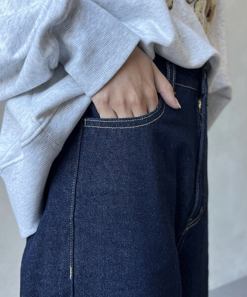 CPCM（シーピーシーエム）の「デニムバギーパンツ（デニムパンツ・レディース・ネイビー/ブルー/ブルー系その他・SMALL/MEDIUM）」の17枚目の写真