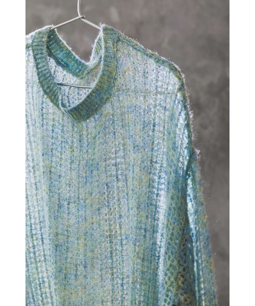 IEDIT（イディット）の「ＩＥＤＩＴ　やさしく透けるふわほわシアーニットトップス（ニット/セーター・レディース・オレンジ/ミント/ホワイト・M/L/LL/3L/S）」の11枚目の写真