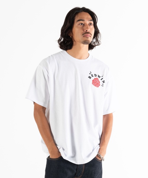 BEDWIN & THE HEARTBREAKERS(ベドウィン アンド ザ ハートブレイカーズ)の「S/S PRINTED TEE "NICHOLSON"(Tシャツ/カットソー・メンズ・ブラック/ホワイト・X-LARGE/LARGE/XX-LARGE/MEDIUM/SMALL)」の1枚目の写真