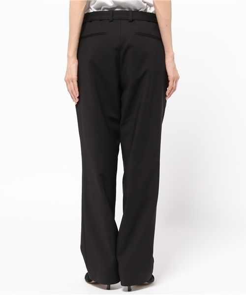 FIGARO Paris（フィガロパリ）の「C/E/Pu二重織り ベルト付きタックパンツ◆（その他パンツ・レディース・ライトグレー/ブラック・38/36）」の5枚目の写真