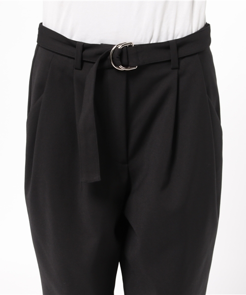 FIGARO Paris（フィガロパリ）の「C/E/Pu二重織り ベルト付きタックパンツ◆（その他パンツ・レディース・ライトグレー/ブラック・38/36）」の6枚目の写真