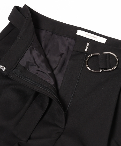 FIGARO Paris（フィガロパリ）の「C/E/Pu二重織り ベルト付きタックパンツ◆（その他パンツ・レディース・ライトグレー/ブラック・38/36）」の10枚目の写真