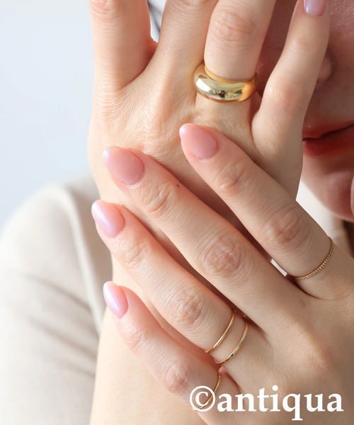 antiqua(アンティカ)の「5点セットリング(リング・レディース・ゴールド/シルバー・FREE)」の3枚目の写真