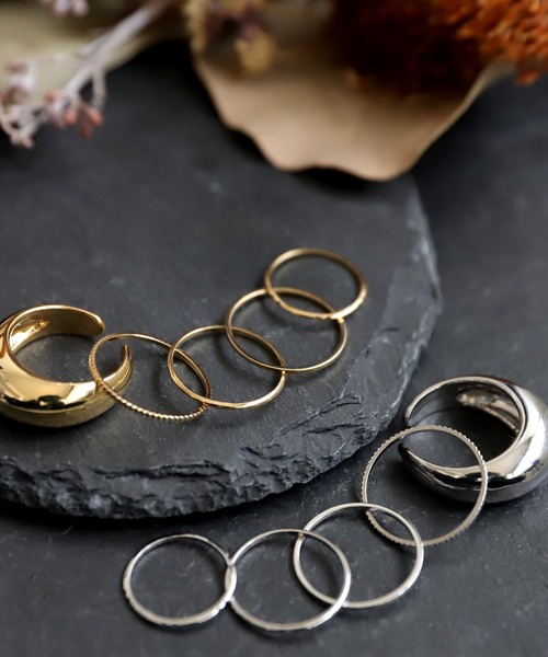 antiqua(アンティカ)の「5点セットリング(リング・レディース・ゴールド/シルバー・FREE)」の4枚目の写真