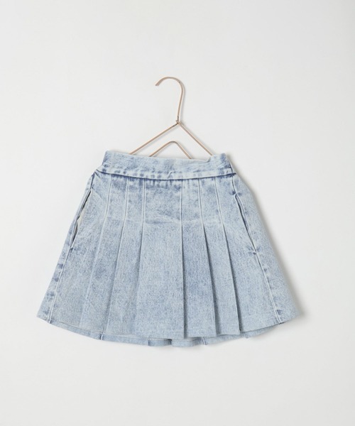 LOWRYS FARM（ローリーズファーム）の「デニムプリーツスカート　 289626（デニムスカート・キッズ・ケミカルウォッシュ・110cm/120cm/130cm/140cm/150cm）」の15枚目の写真