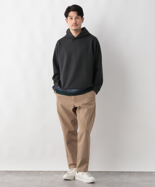 GLOBAL WORK(グローバルワーク)の「ライトクッションニット切り替えパーカー/248404(スウェット・メンズ・グレー系その他/チャコールグレー/その他2・MEDIUM/SMALL/LARGE/X-LARGE)」の4枚目の写真